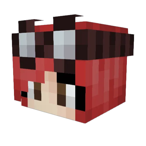 SuperDomoKitty Minecraft avatar head, 3D render