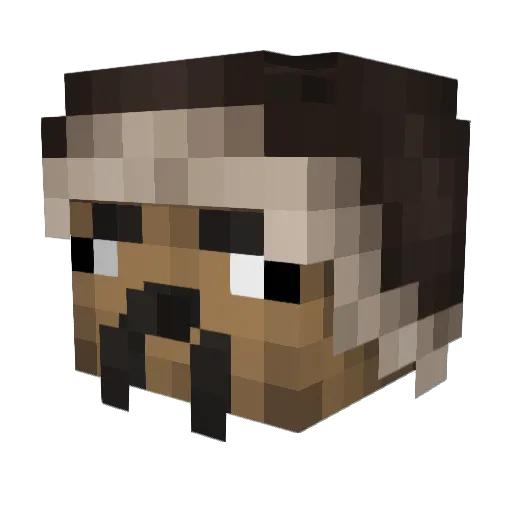 SuperDope Minecraft avatar head, 3D render