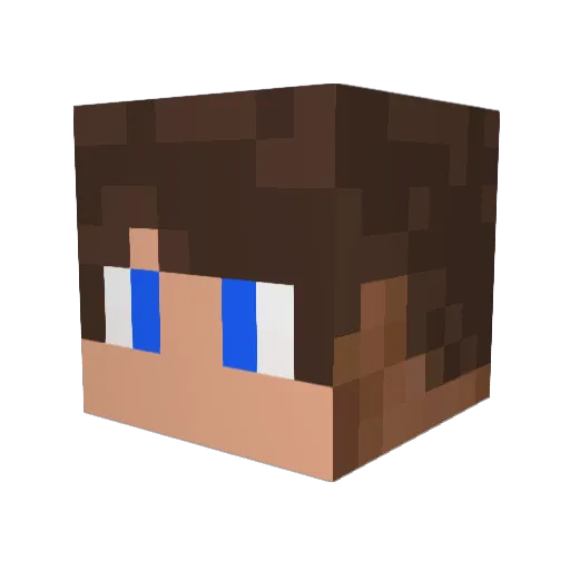 SuperDragons Minecraft avatar head, 3D render