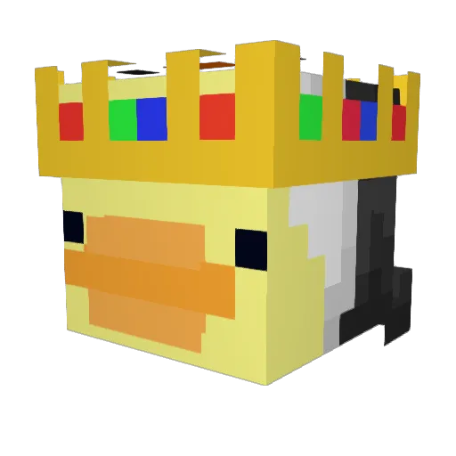 SuperDuck5000 Minecraft avatar head, 3D render