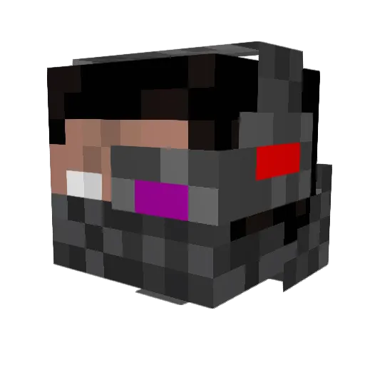 SuperDuperDa Minecraft avatar head, 3D render