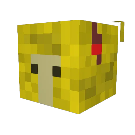 SuperElayz Minecraft avatar head, 3D render
