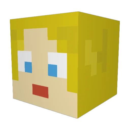 SuperElli101 Minecraft avatar head, 3D render