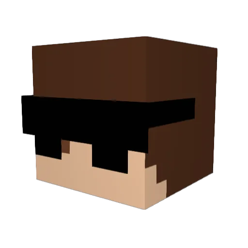 SuperEstebanYT Minecraft avatar head, 3D render