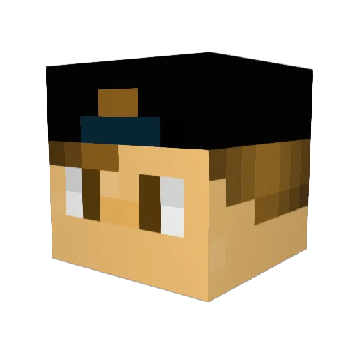 SuperF4p Minecraft avatar head, 3D render