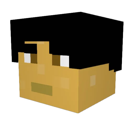 SuperFastGuy40 Minecraft avatar head, 3D render