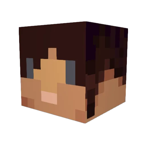 SuperFlaccid Minecraft avatar head, 3D render