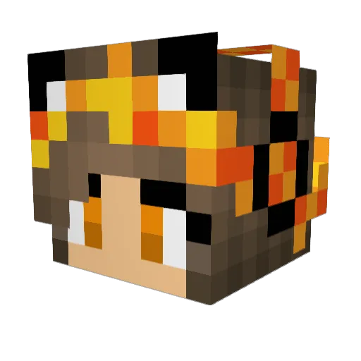SuperFreja11 Minecraft avatar head, 3D render