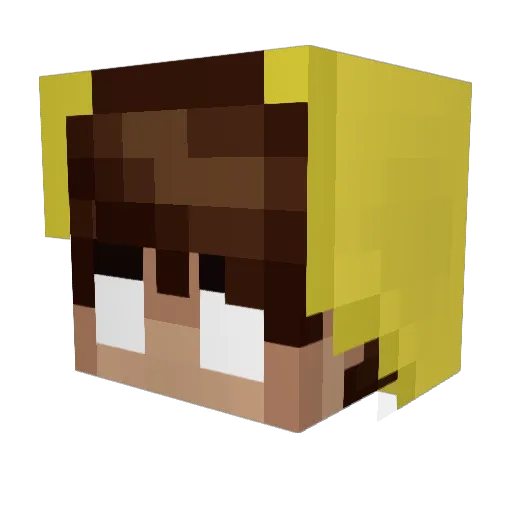 SuperFurias Minecraft avatar head, 3D render