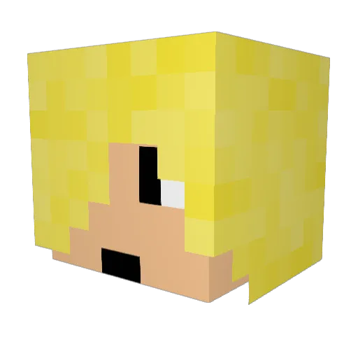 SuperGG29 Minecraft avatar head, 3D render