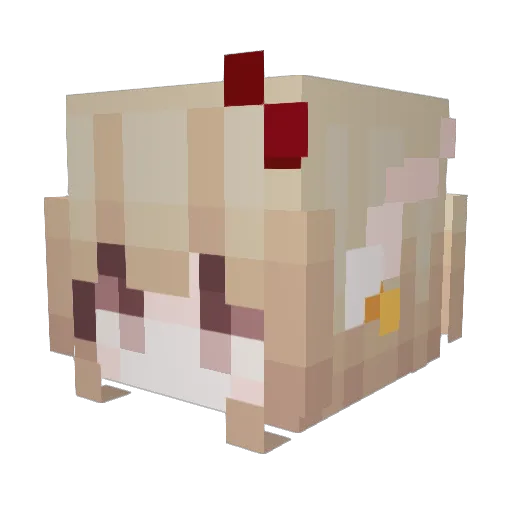 SuperGamerBigW Minecraft avatar head, 3D render