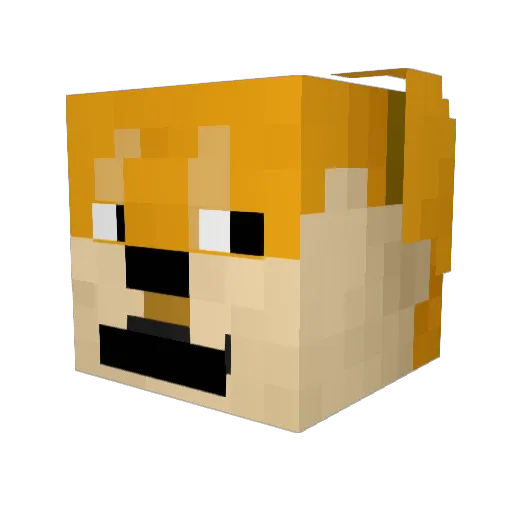 SuperGhosty Minecraft avatar head, 3D render