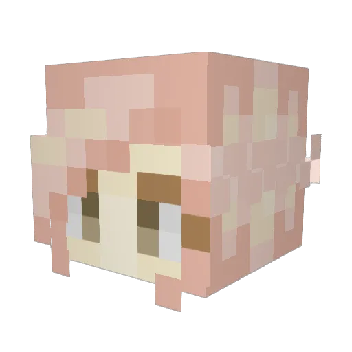 SuperGirl2002 Minecraft avatar head, 3D render