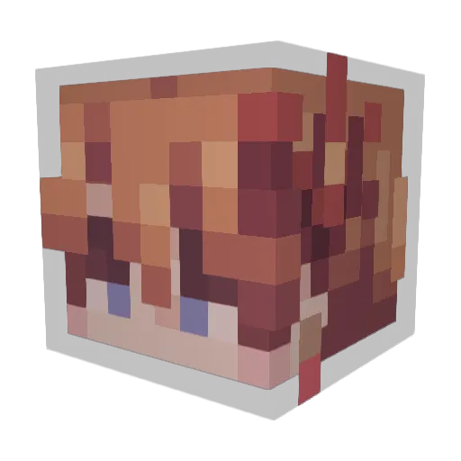 SuperGirl2744 Minecraft avatar head, 3D render