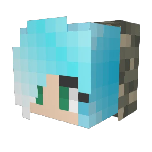 SuperGirlDestroy Minecraft avatar head, 3D render
