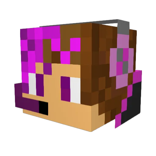 SuperGirl_30 Minecraft avatar head, 3D render