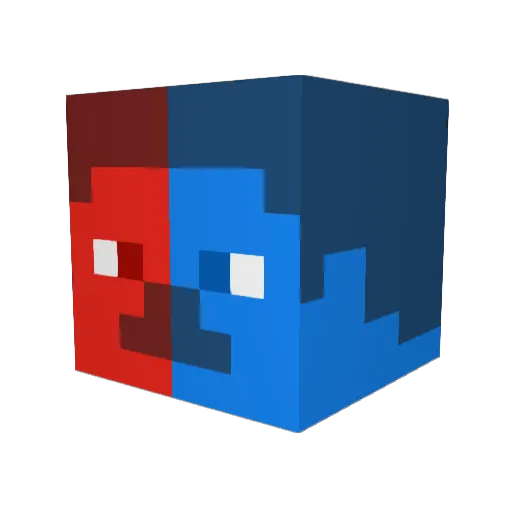 SuperGodv Minecraft avatar head, 3D render