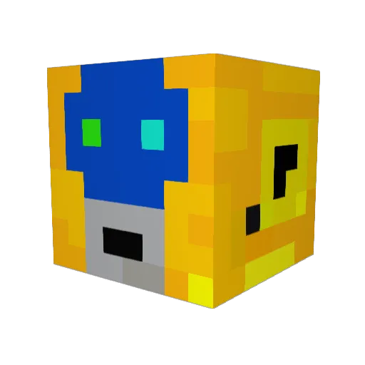 SuperGoldMONKEY Minecraft avatar head, 3D render