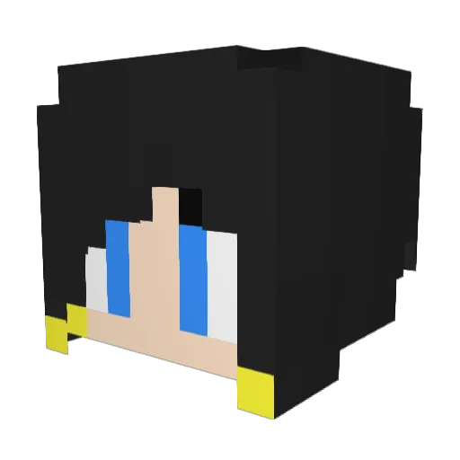 SuperGoru Minecraft avatar head, 3D render