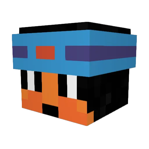 SuperGrugu Minecraft avatar head, 3D render