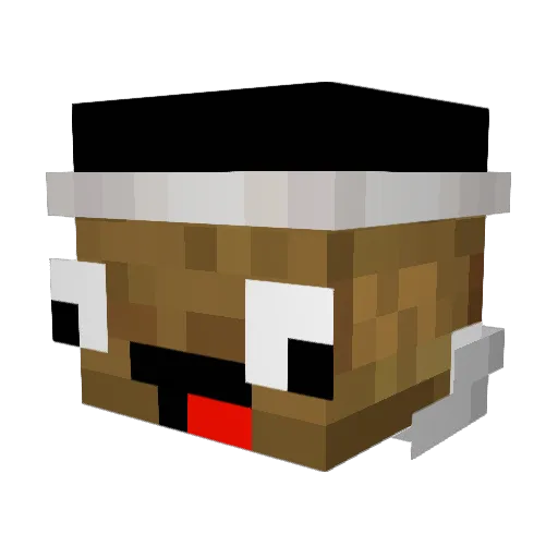 SuperGubben Minecraft avatar head, 3D render