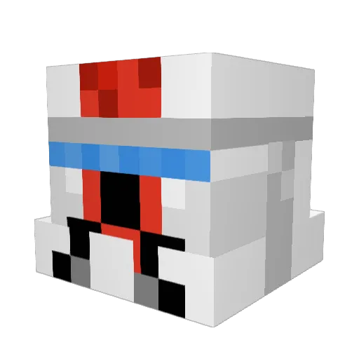 SuperGuffa Minecraft avatar head, 3D render