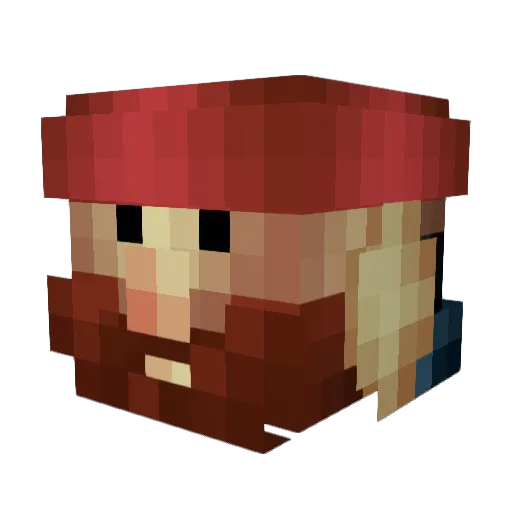 SuperGusP Minecraft avatar head, 3D render