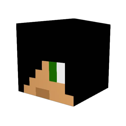 SuperHeroJones Minecraft avatar head, 3D render