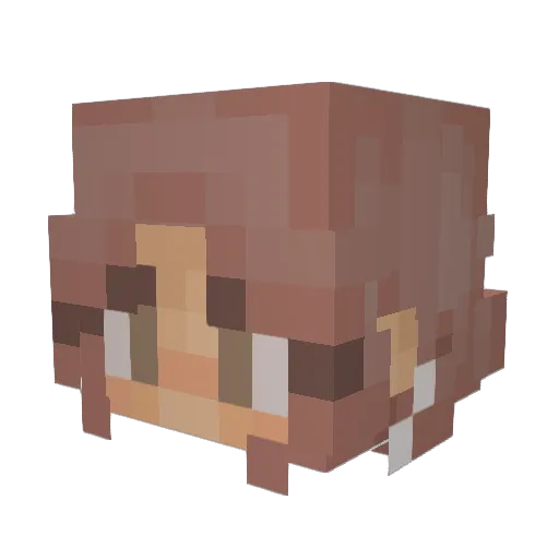 SuperHoney2 Minecraft avatar head, 3D render