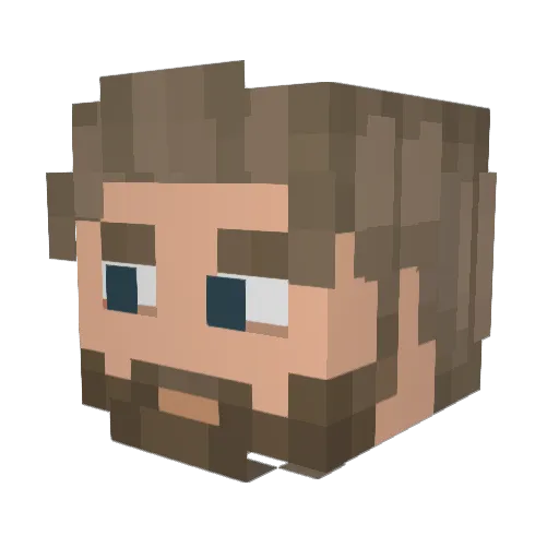 SuperHornet Minecraft avatar head, 3D render