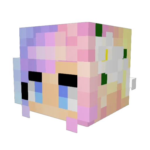 SuperIcy Minecraft avatar head, 3D render