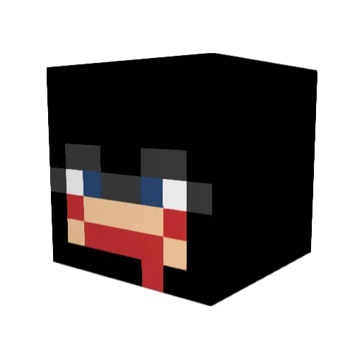 SuperIlluminati Minecraft avatar head, 3D render