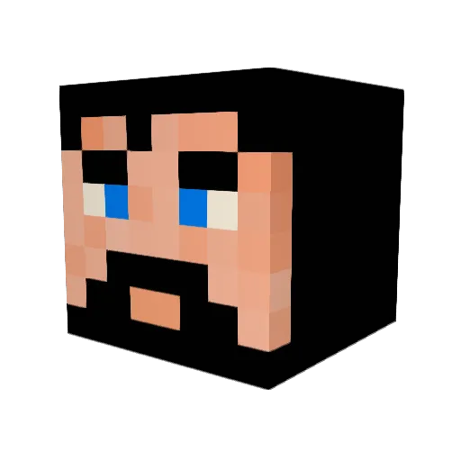 SuperIvo2008 Minecraft avatar head, 3D render