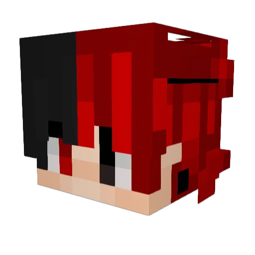 SuperJSy Minecraft avatar head, 3D render