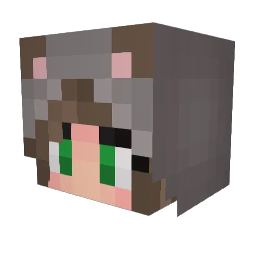 SuperJaffas Minecraft avatar head, 3D render