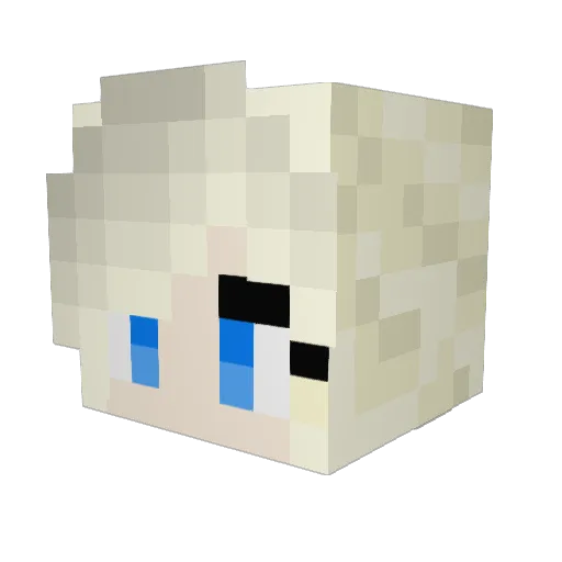 SuperJasmin Minecraft avatar head, 3D render