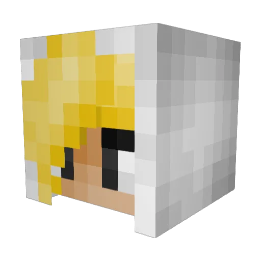 SuperJord Minecraft avatar head, 3D render