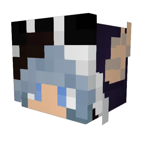 SuperJoyce Minecraft avatar head, 3D render