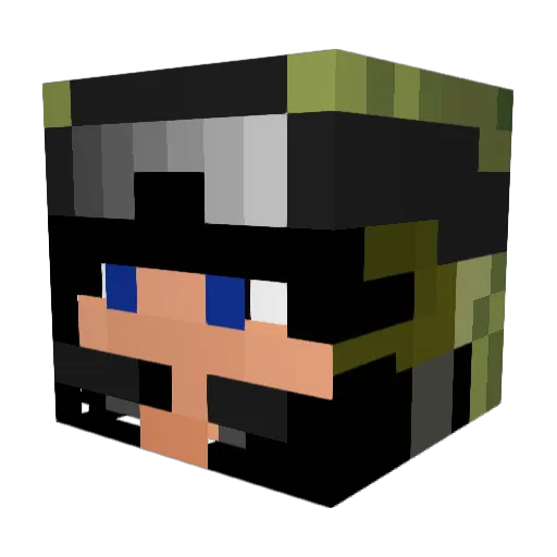 SuperJulian11 Minecraft avatar head, 3D render