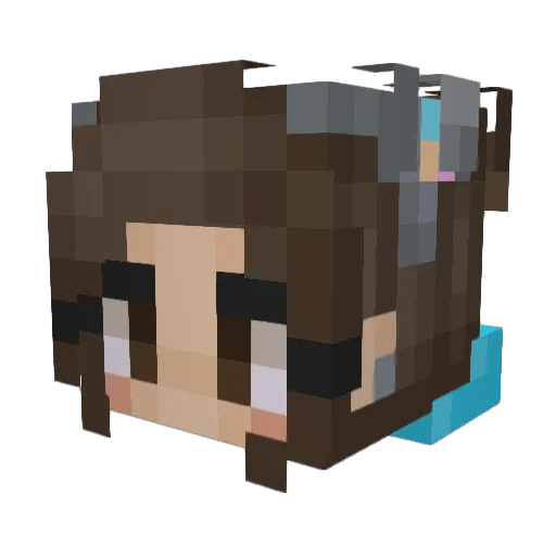 SuperKait Minecraft avatar head, 3D render