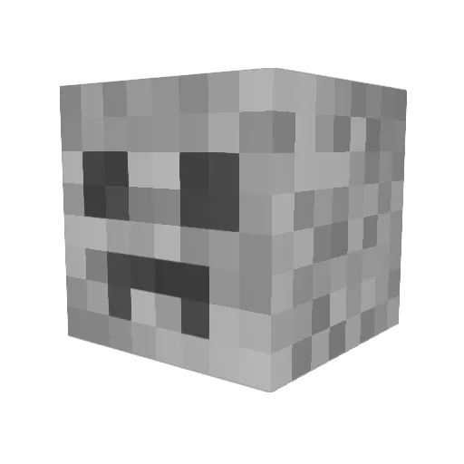 SuperKalso Minecraft avatar head, 3D render