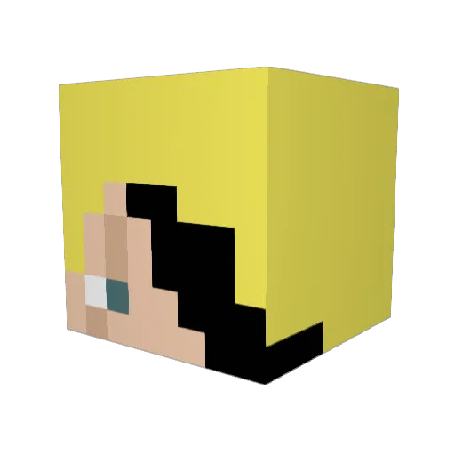 SuperKaratePunch Minecraft avatar head, 3D render