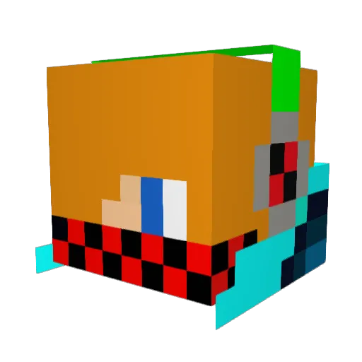 SuperKid08 Minecraft avatar head, 3D render