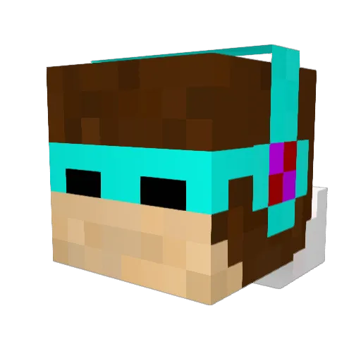 SuperKingPool Minecraft avatar head, 3D render