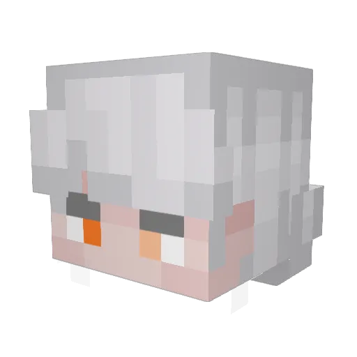 SuperKinn Minecraft avatar head, 3D render