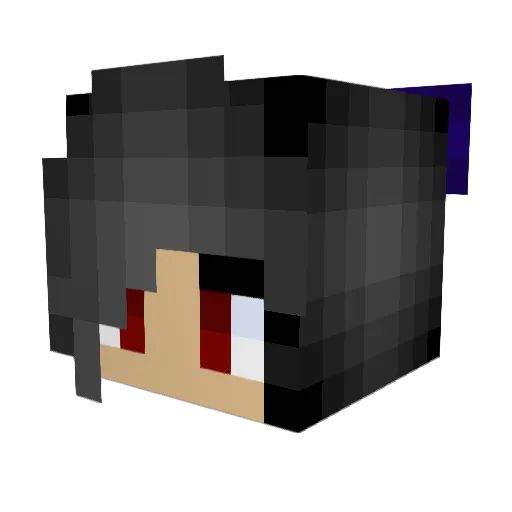 SuperKolorful Minecraft avatar head, 3D render