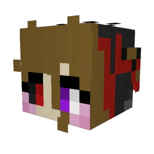SuperKraksa Minecraft avatar head, 3D render