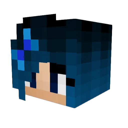 SuperKriperGirl Minecraft avatar head, 3D render