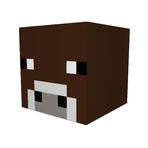 SuperKuh Minecraft avatar head, 3D render