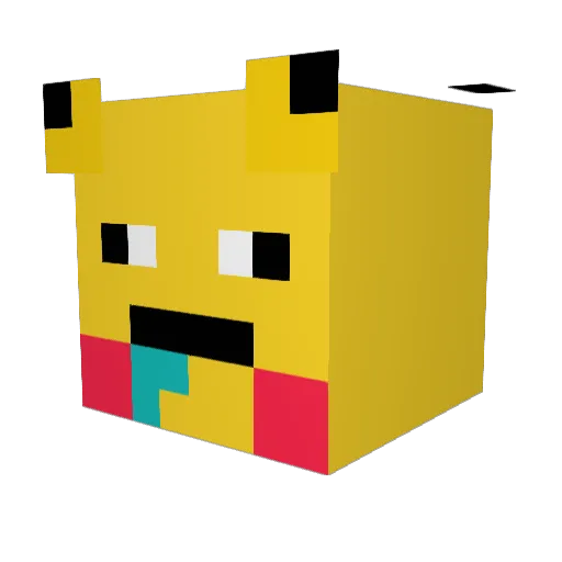 SuperKulowi Minecraft avatar head, 3D render